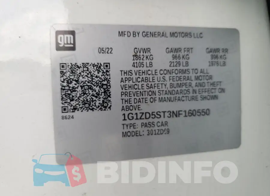 1G1ZD5ST3NF160550 Photo# 12