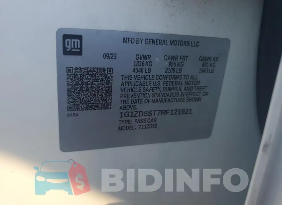 1G1ZD5ST7RF121921 Photo# 12