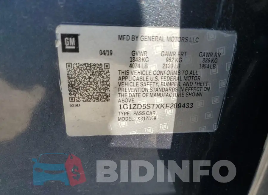 1G1ZD5STXKF209433 Photo# 12