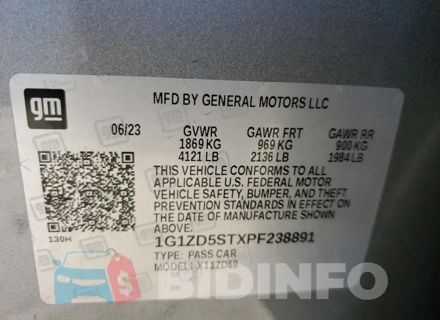 1G1ZD5STXPF238891 Photo# 12