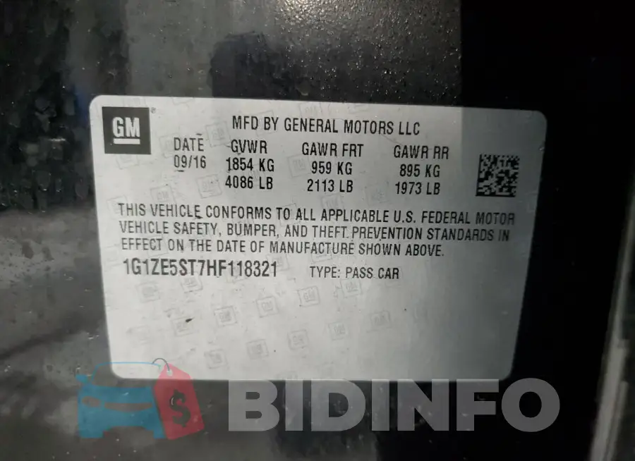 1G1ZE5ST7HF118321 Photo# 12