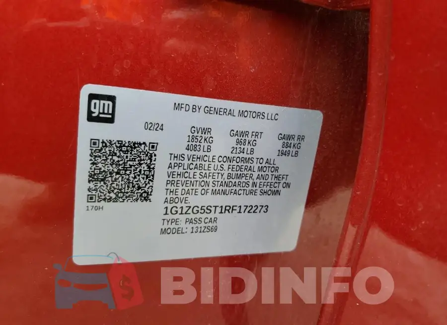 1G1ZG5ST1RF172273 Photo# 12