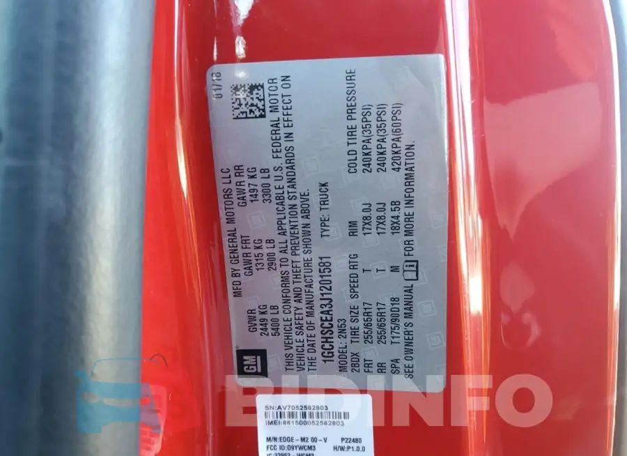 1GCHSCEA3J1201581 Photo# 12