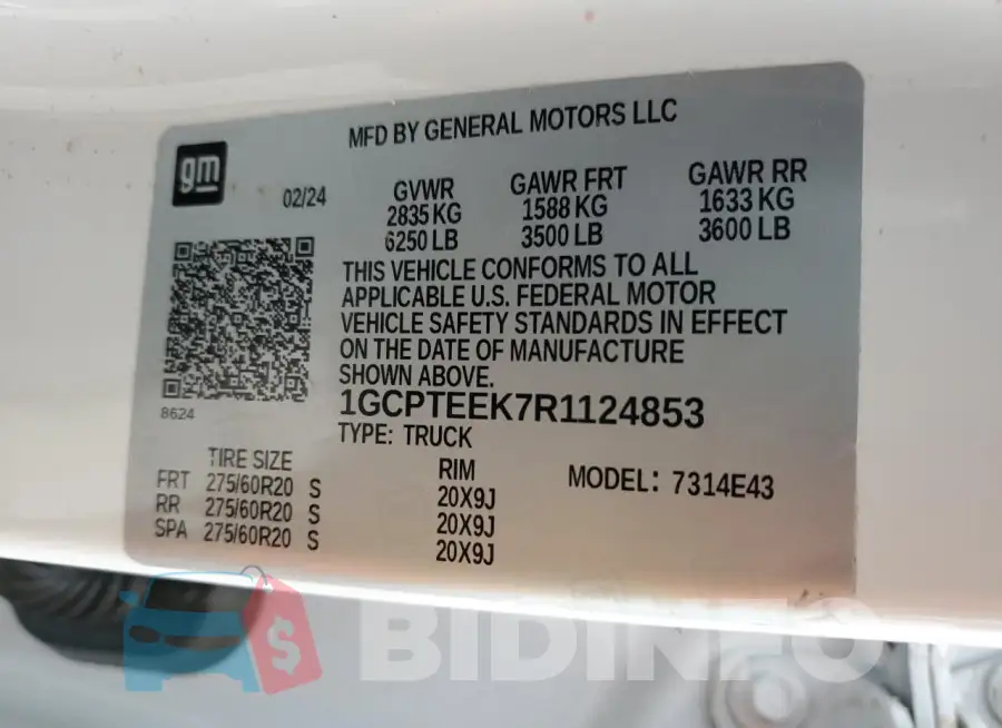 1GCPTEEK7R1124853 Photo# 12