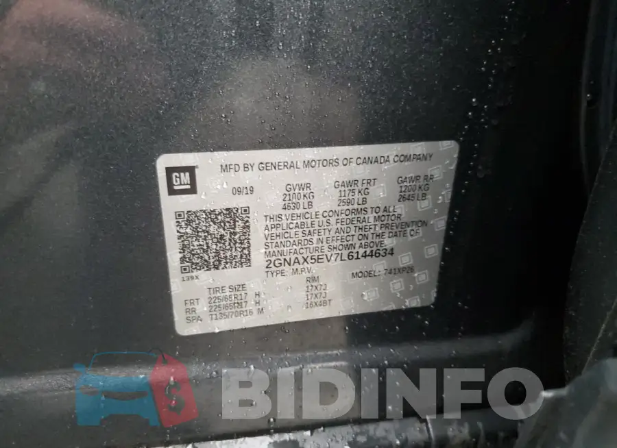 2GNAX5EV7L6144634 Photo# 13