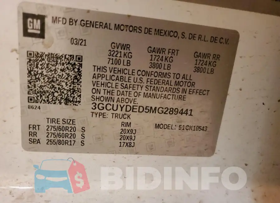 3GCUYDED5MG289441 Photo# 12