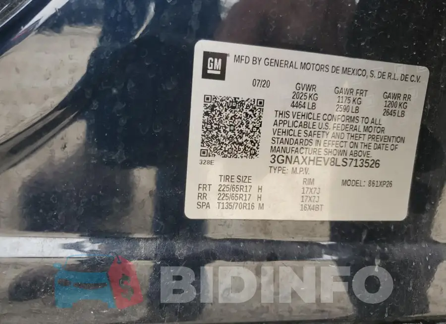 3GNAXHEV8LS713526 Photo# 13