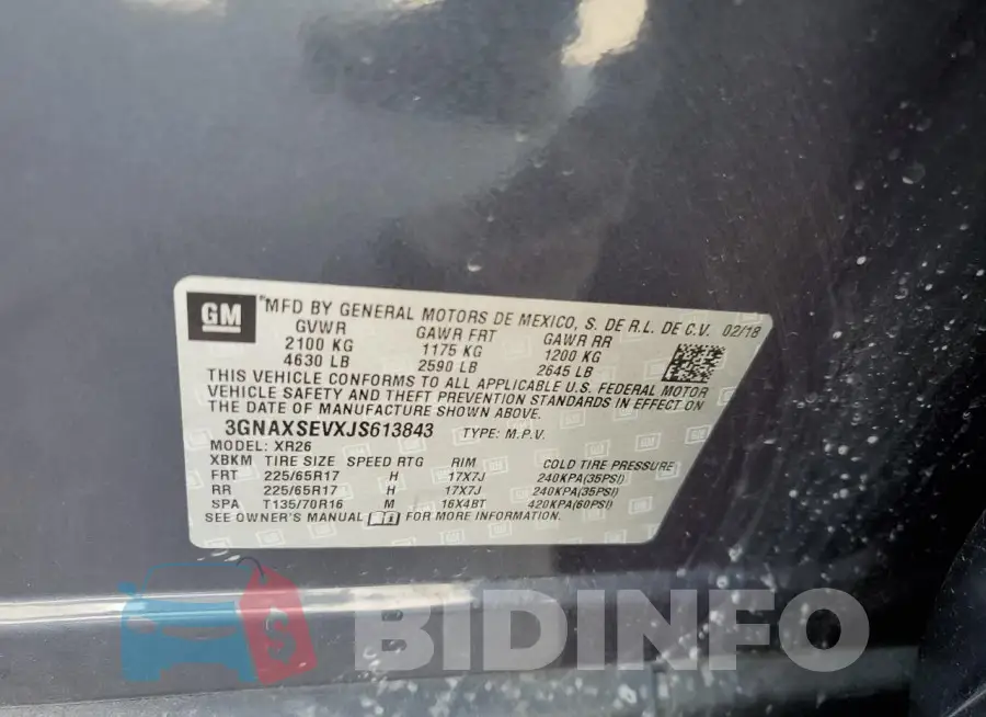 3GNAXSEVXJS613843 Photo# 13