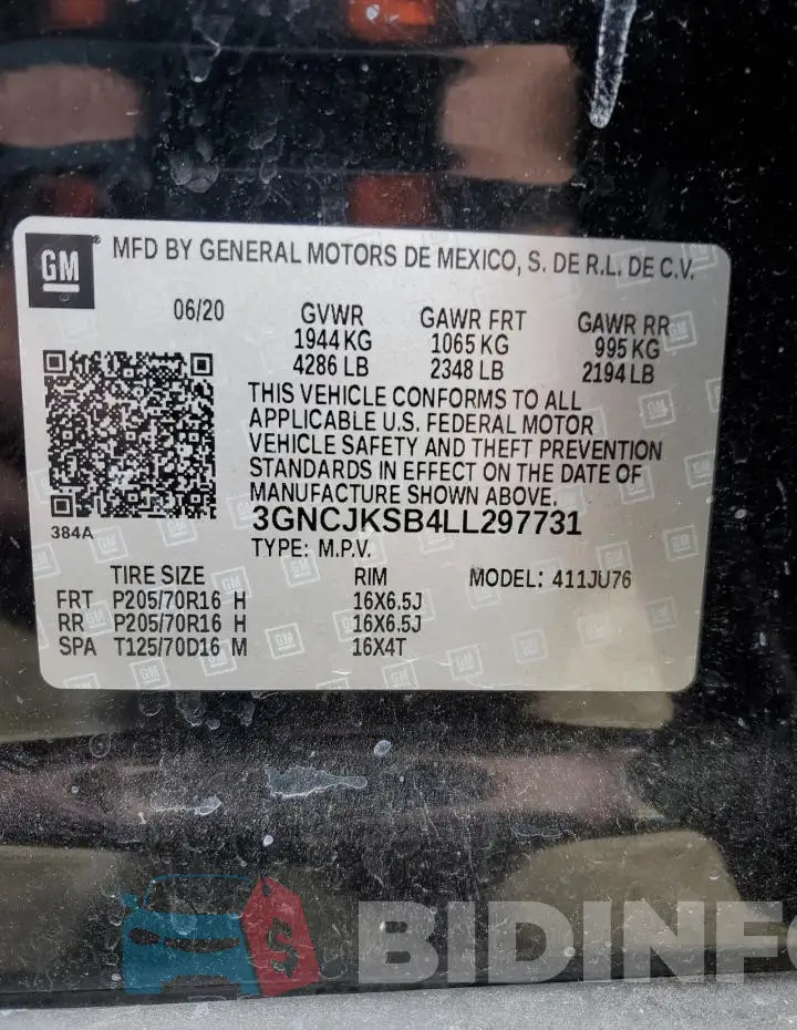 3GNCJKSB4LL297731 Photo# 13