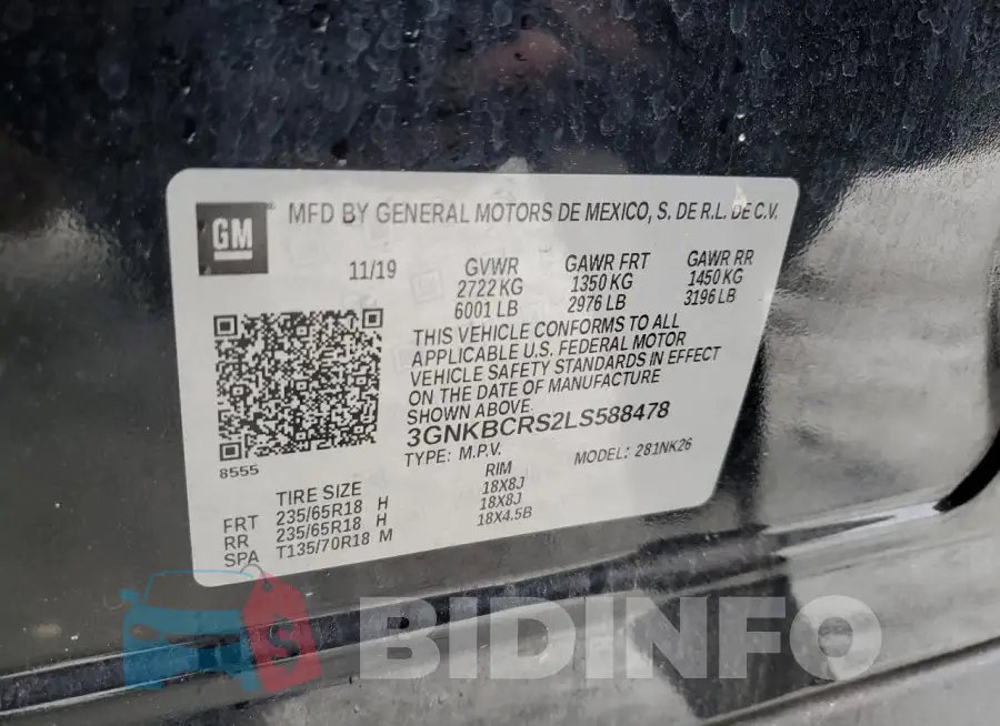 3GNKBCRS2LS588478 Photo# 13