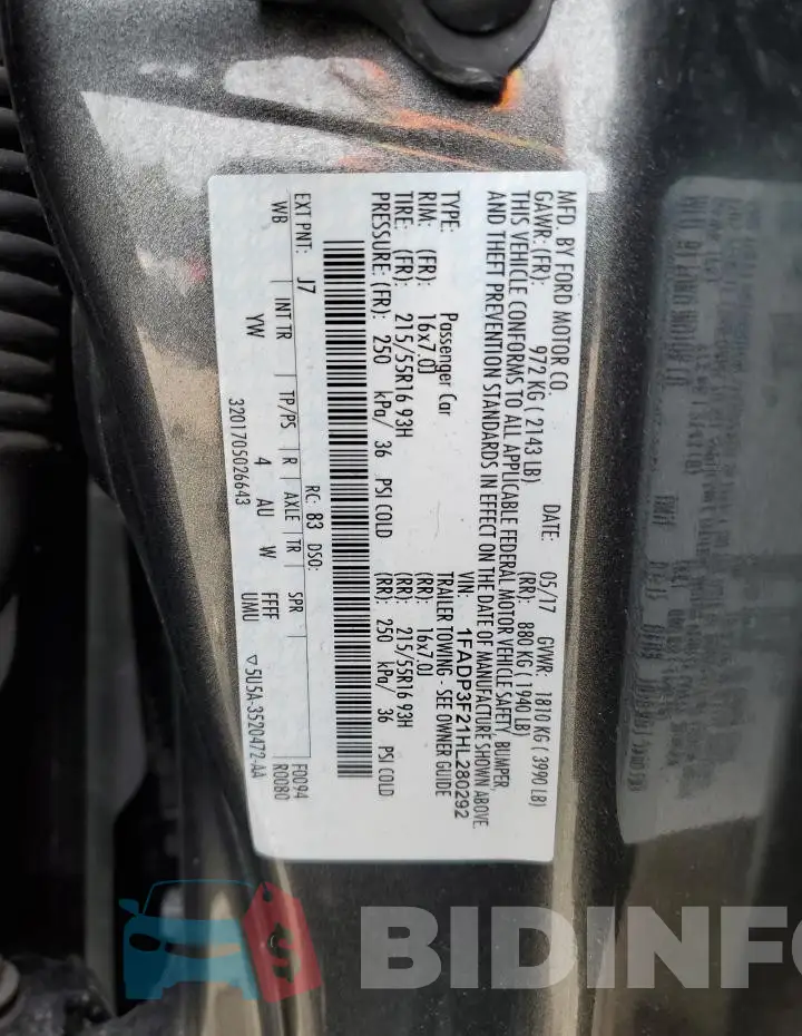 1FADP3F21HL280292 Photo# 12