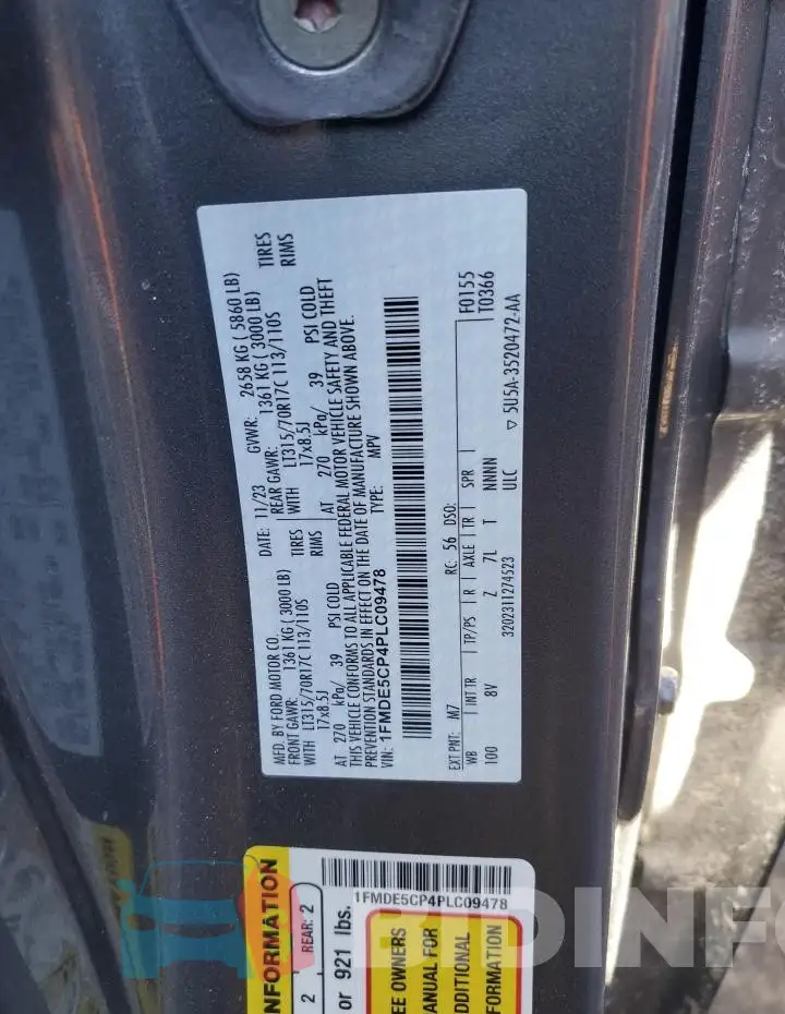 1FMDE5CP4PLC09478 Photo# 13
