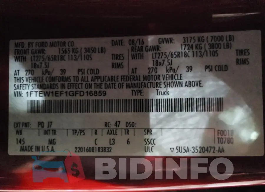 1FTEW1EF1GFD16859 Photo# 12