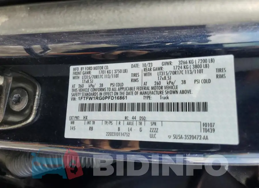 1FTFW1RG0PFD16861 Photo# 12