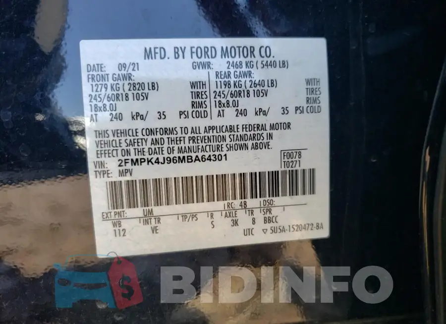 2FMPK4J96MBA64301 Photo# 14