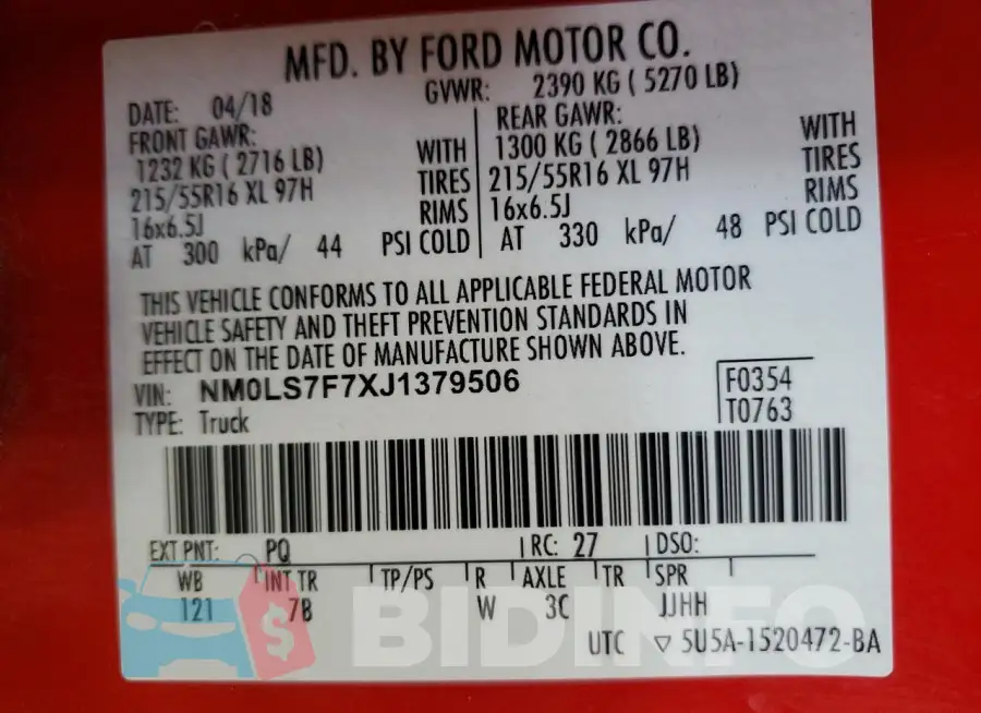 NM0LS7F7XJ1379506 Photo# 13