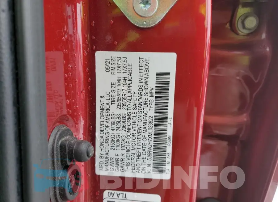 5J6RW2H7XML023822 Photo# 14