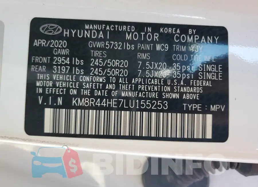 KM8R44HE7LU155253 Photo# 13