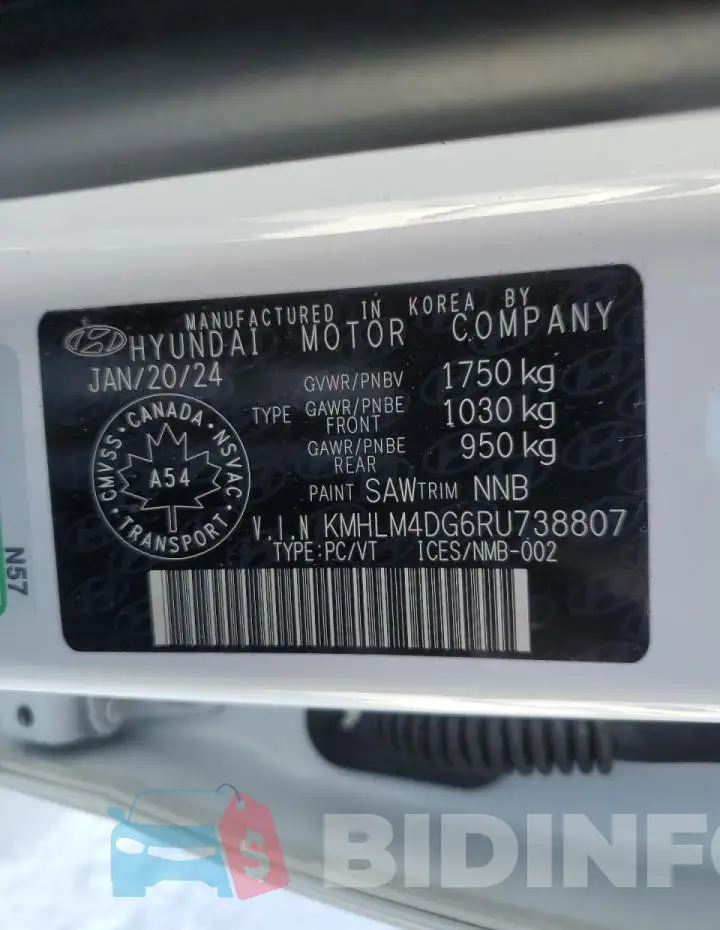 KMHLM4DG6RU738807 Photo# 13