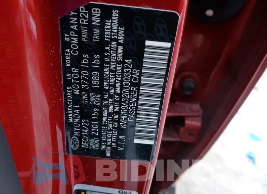KMHRB8A32RU303324 Photo# 12