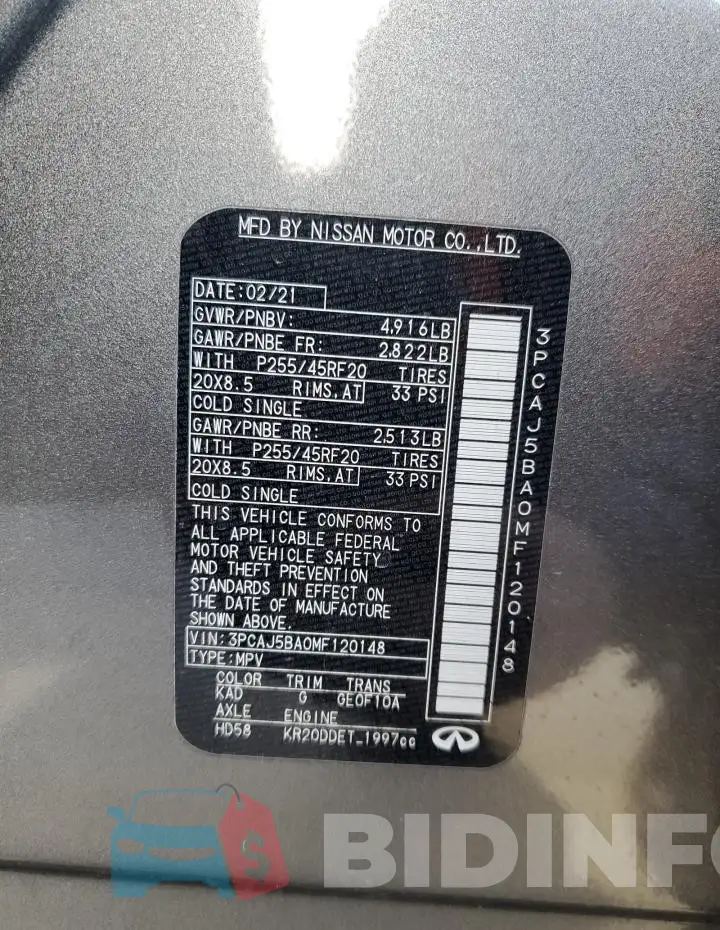 3PCAJ5BA0MF120148 Photo# 13