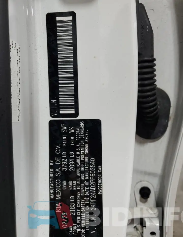 3KPF24AD2PE603840 Photo# 13