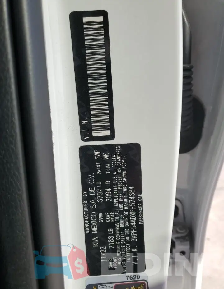 3KPF54ADXPE574384 Photo# 13