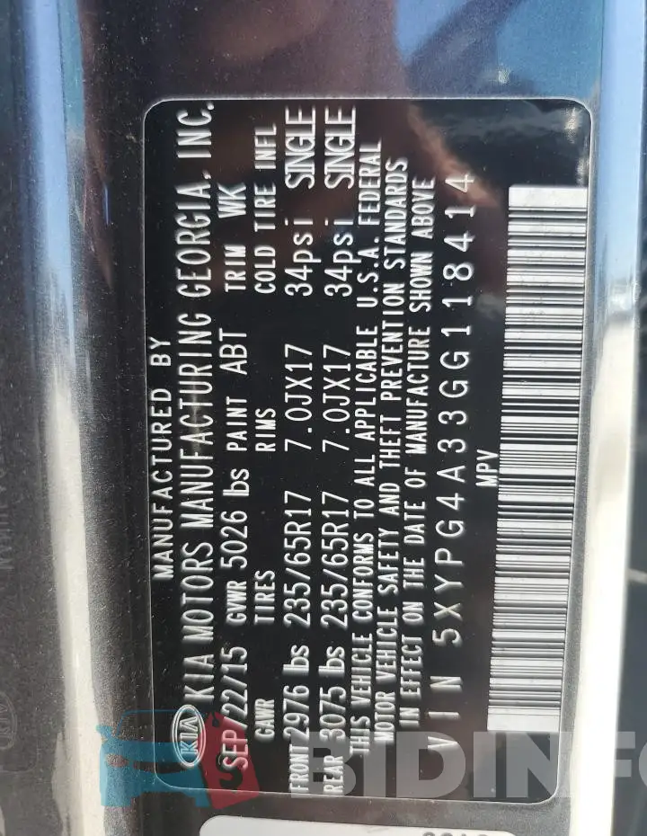 5XYPG4A33GG118414 Photo# 13