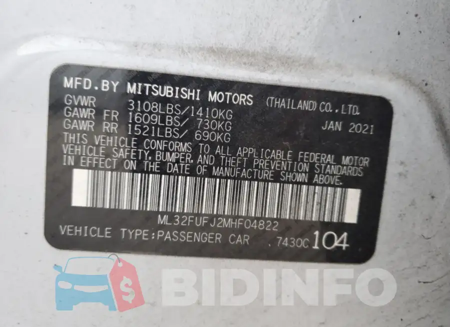 ML32FUFJ2MHF04822 Photo# 12