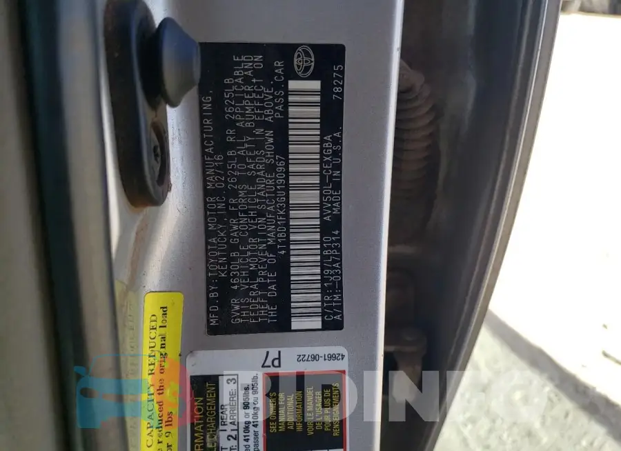 4T1BD1FK3GU190967 Photo# 12