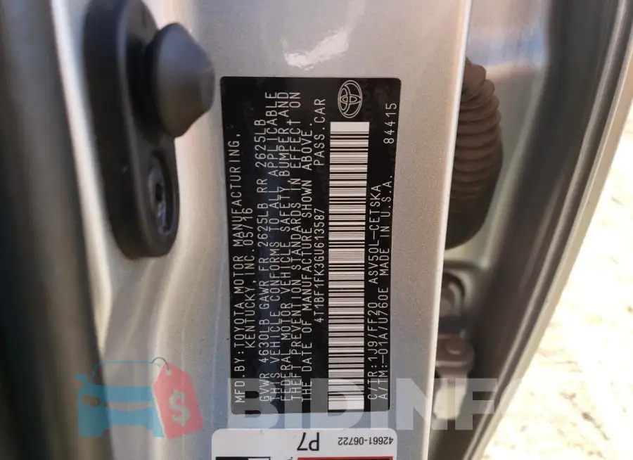 4T1BF1FK3GU613587 Photo# 12