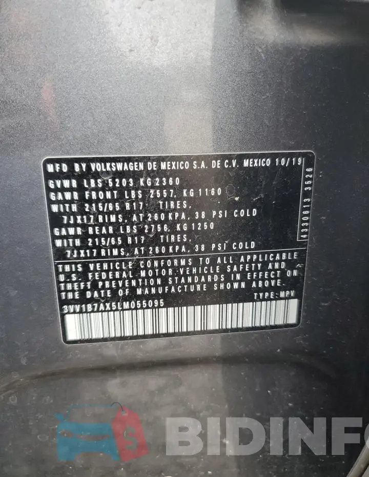 3VV1B7AX5LM055095 Photo# 14