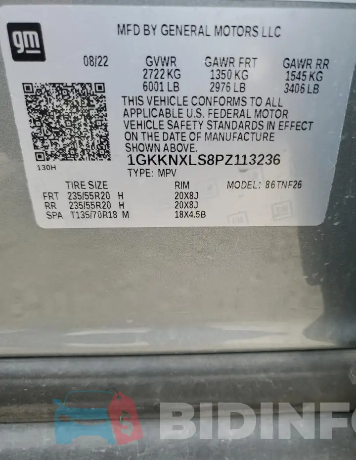 1GKKNXLS8PZ113236 Photo# 14