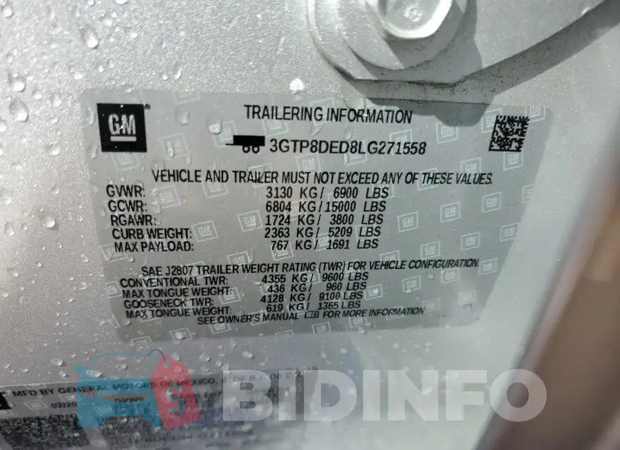 3GTP8DED8LG271558 Photo# 12