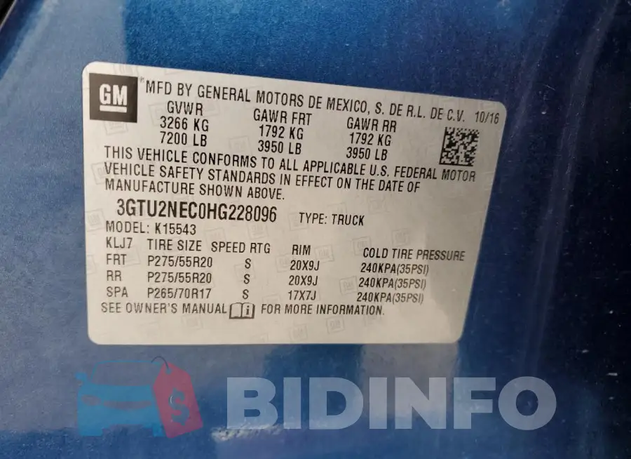 3GTU2NEC0HG228096 Photo# 12
