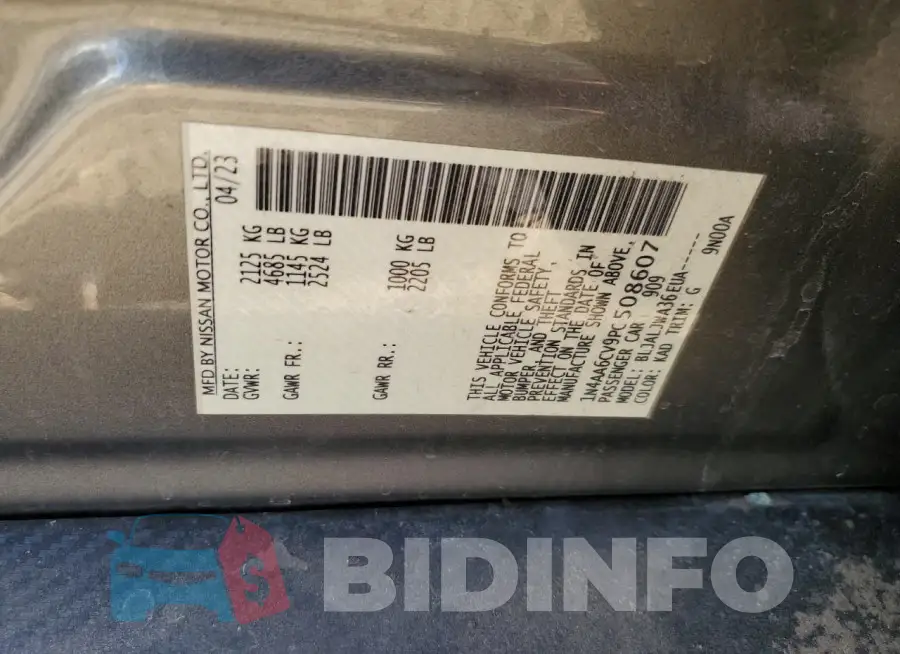 1N4AA6CV9PC508607 Photo# 12
