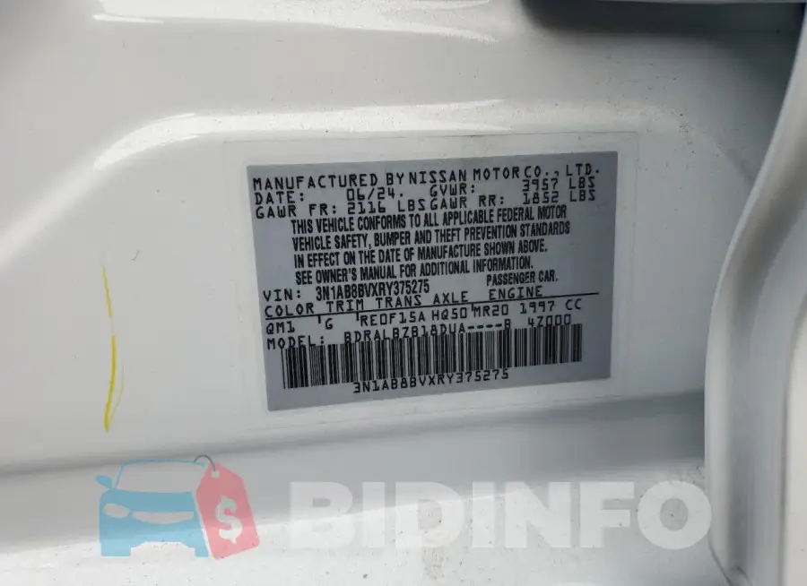 3N1AB8BVXRY375275 Photo# 13