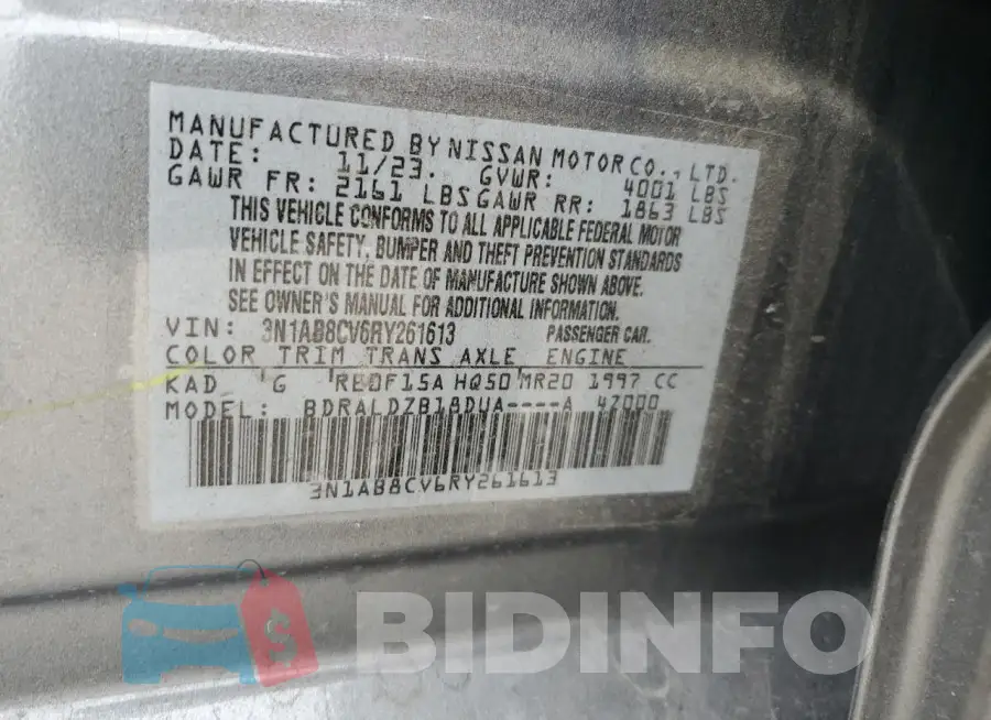 3N1AB8CV6RY261613 Photo# 12