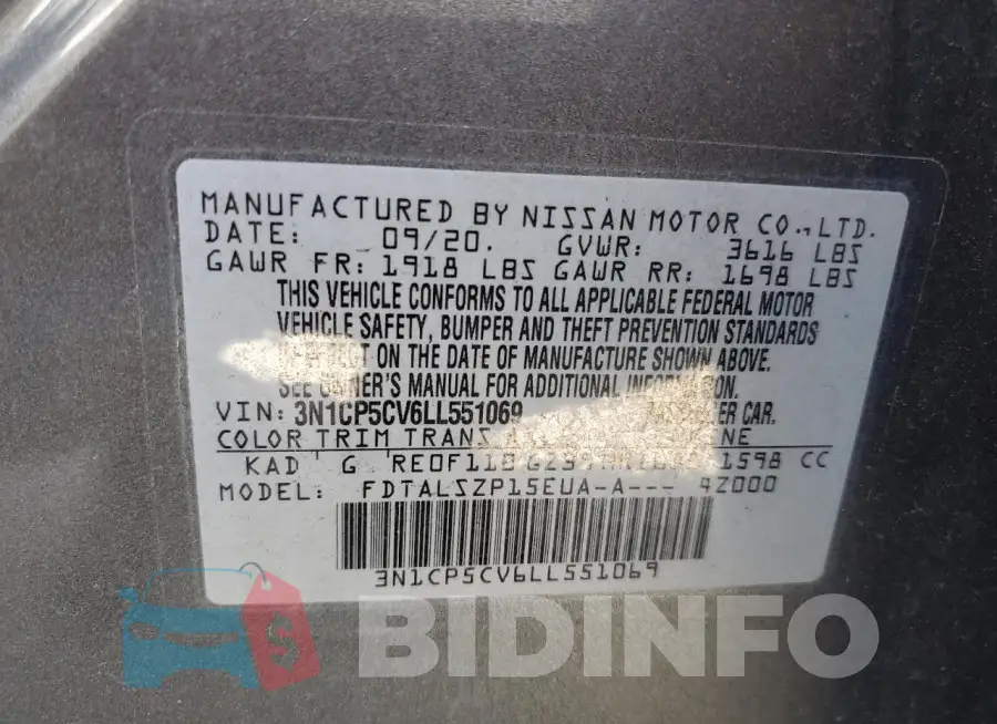 3N1CP5CV6LL551069 Photo# 13