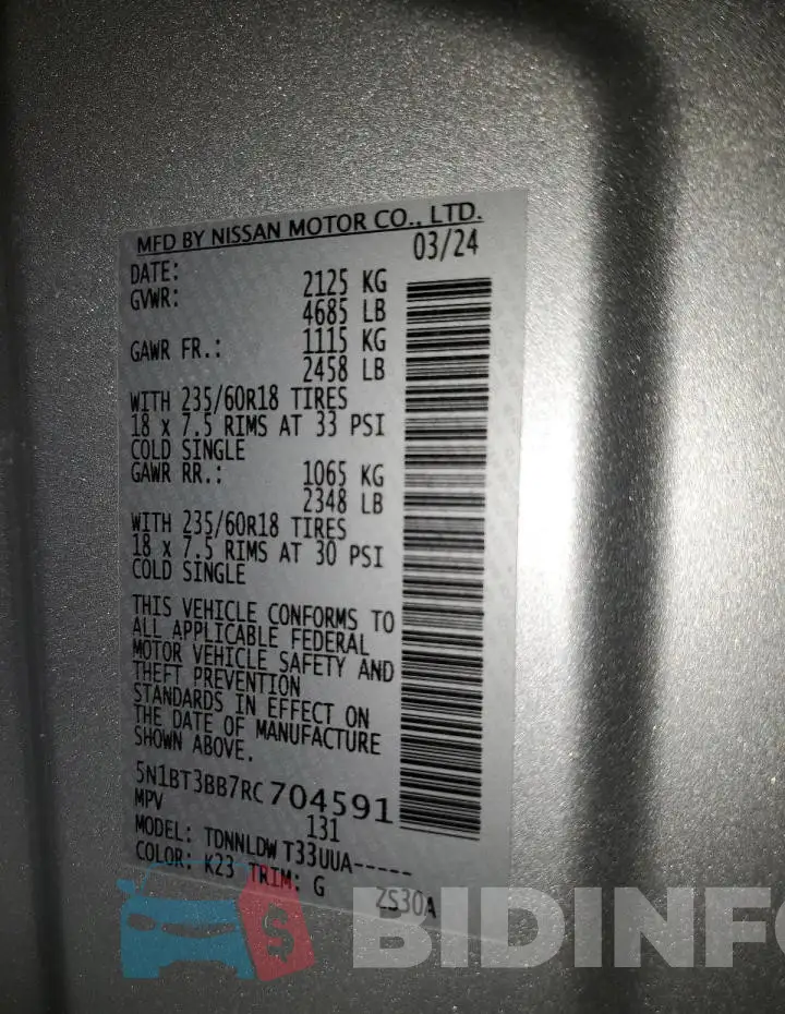 5N1BT3BB7RC704591 Photo# 13