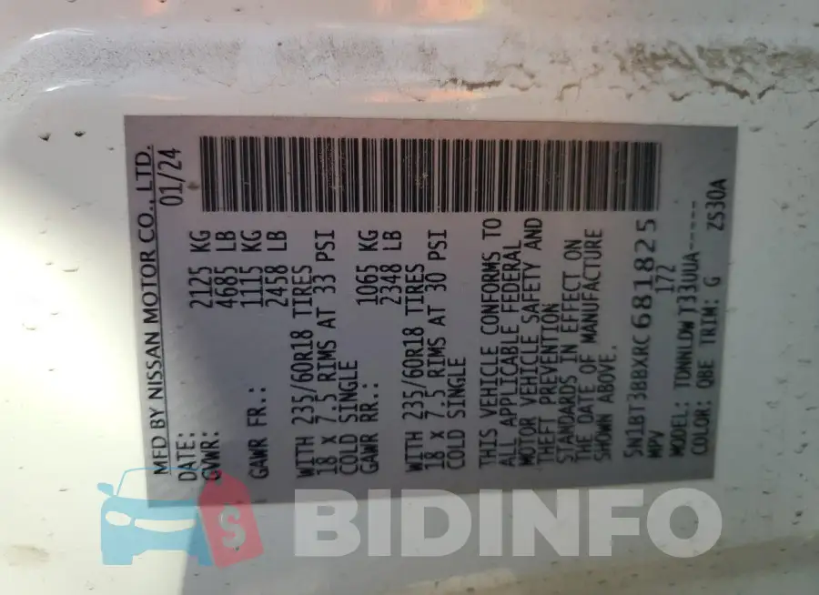 5N1BT3BBXRC681825 Photo# 13