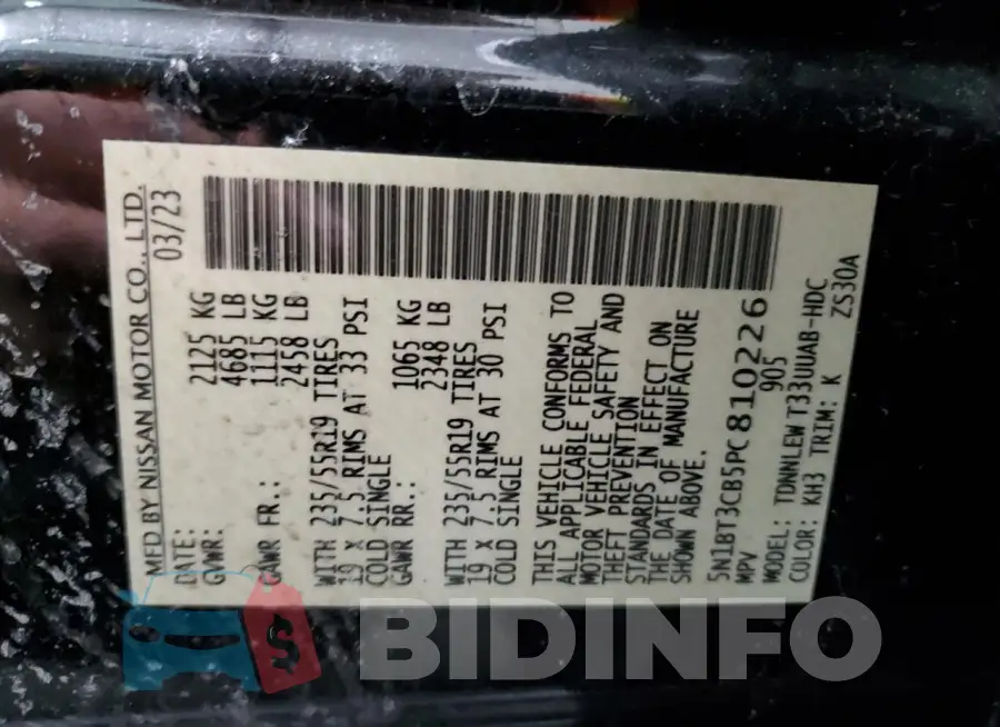 5N1BT3CB5PC810226 Photo# 14