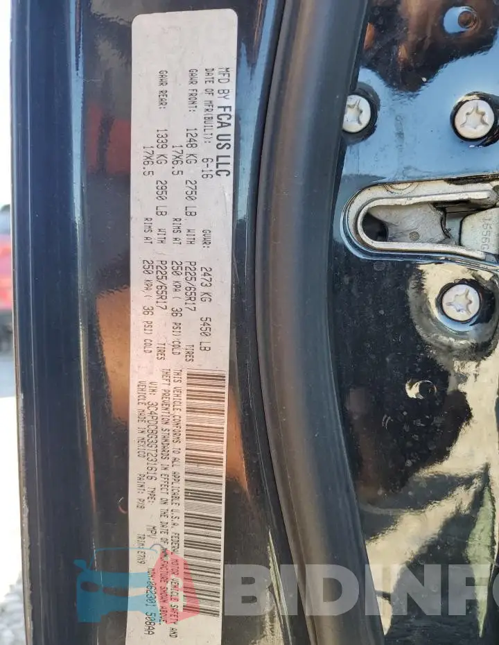 3C4PDCBG3GT231616 Photo# 13
