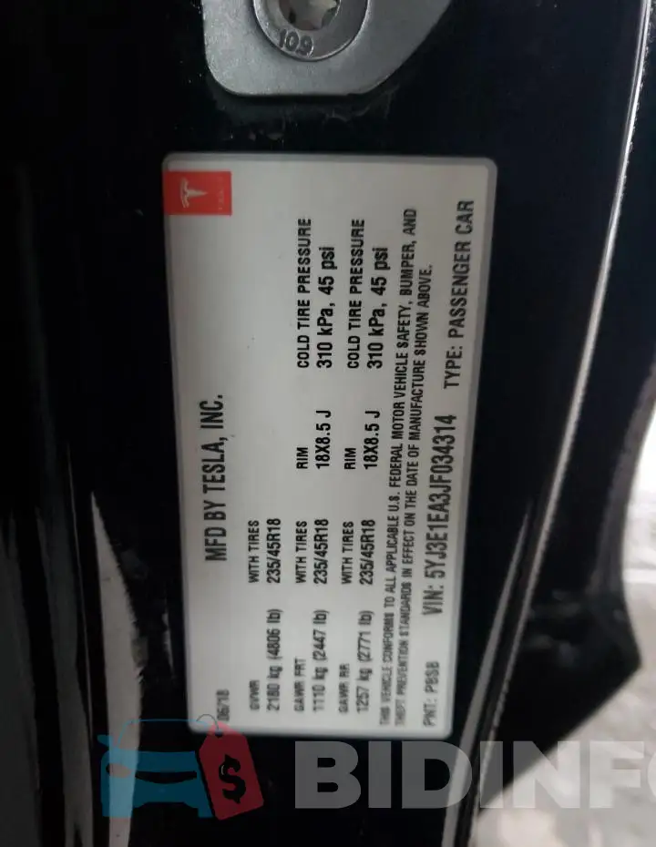 5YJ3E1EA3JF034314 Photo# 12