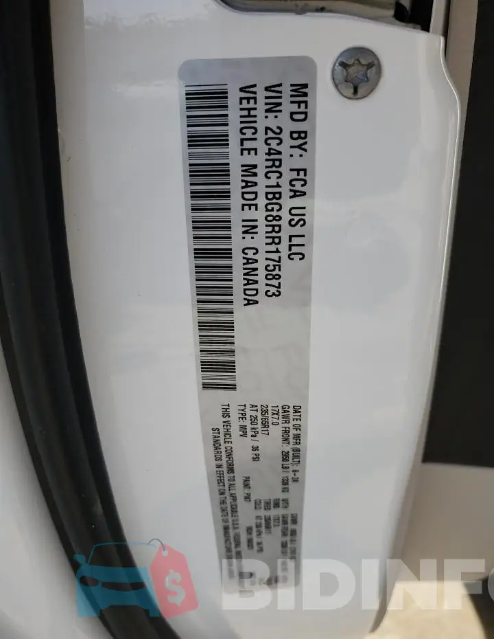 2C4RC1BG8RR175873 Photo# 12