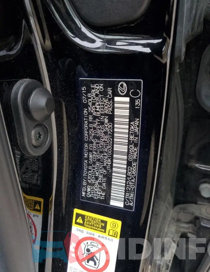 JTHBK1GG3G2217230 Photo# 12