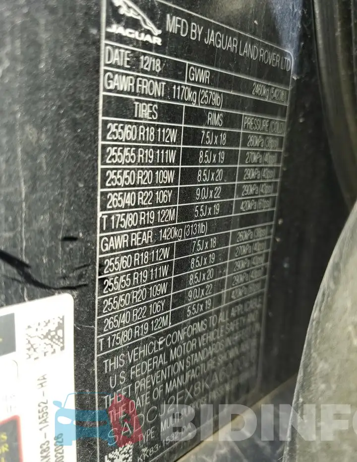 SADCJ2FX8KA602026 Photo# 13