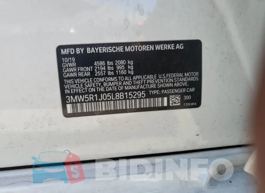 3MW5R1J05L8B15295 Photo# 12