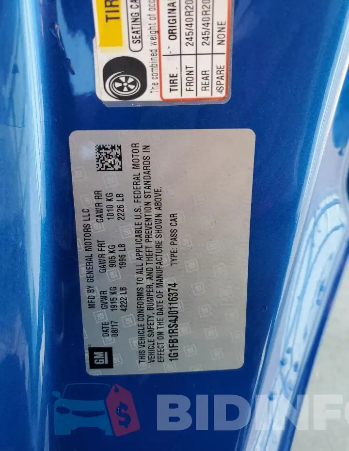 1G1FB1RS4J0116374 Photo# 12