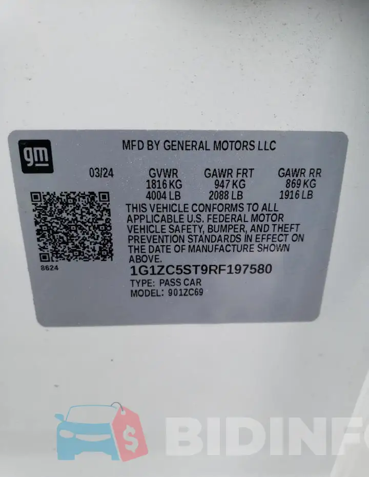1G1ZC5ST9RF197580 Photo# 12